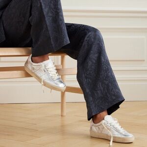 New Golden Goose Soul-Star distressed metallic leather sneakers